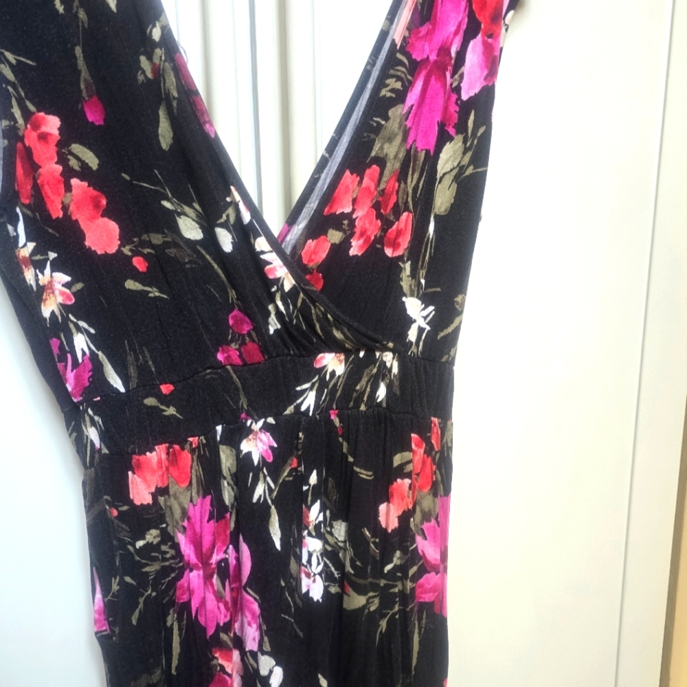 Curvy Sense PLUS Size Super Soft Knit Floral Romper 2X